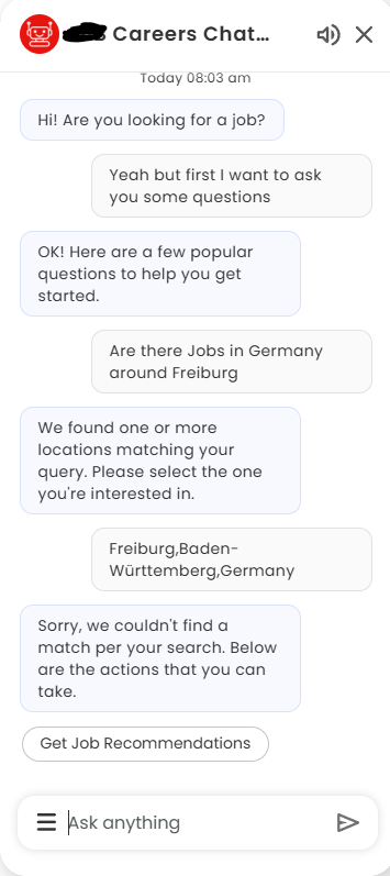 Screenshot Karrierechatroom