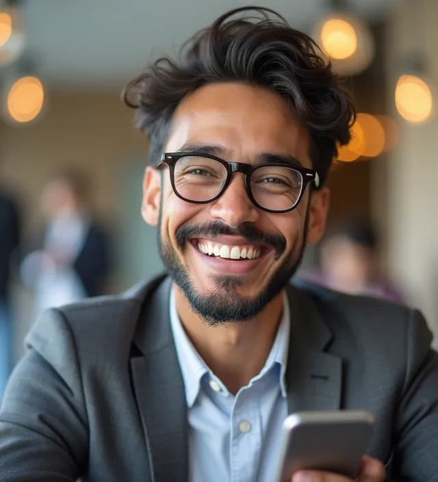 Glückliche Bewerber