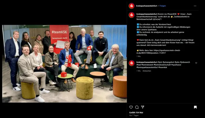 UGC Beispiel Instagram Sparkasse