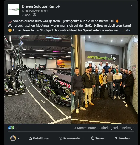 Driven Solution LinekdIn Upload Teamevent