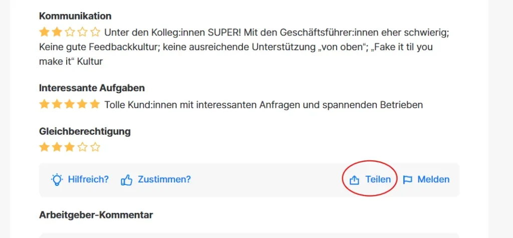 Teilen Button Kununubewertung